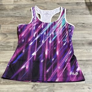 Woman’s NWOT Graphic Shooting Stars Fila Tank Top